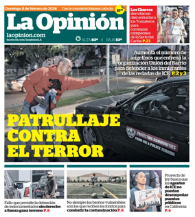 Cover of La Opinion