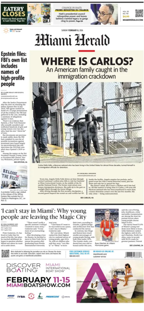 Cover of Miami Herald (Sunday)