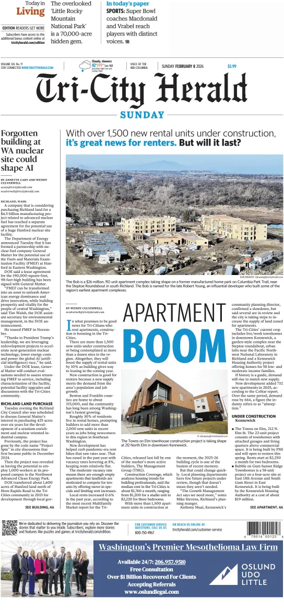 Cover of Tri-City Herald (Sunday)