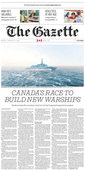 Cover of Montreal Gazette