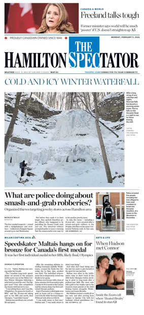Cover of The Hamilton Spectator