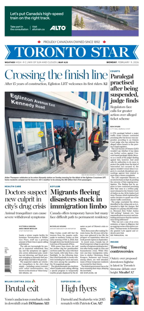 Cover of Toronto Star