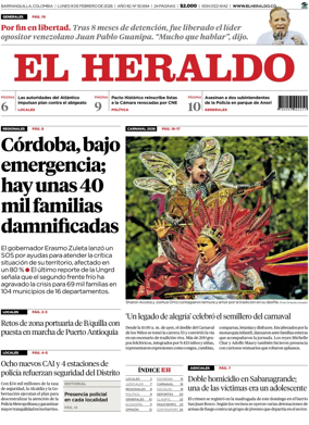 Cover of El Heraldo (Colombia)
