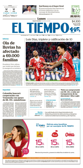 Cover of El Tiempo (Bogota)