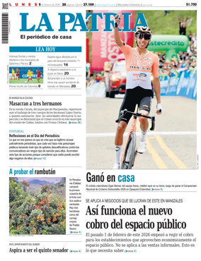 Cover of La Patria (Colombia)