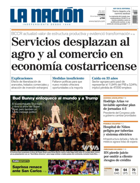 Cover of La Nacion (Costa Rica)