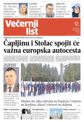 Cover of Vecernji list BiH