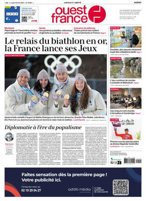Cover of Ouest France (Auray)