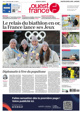 Cover of Ouest France (Nantes Nord-Loire - Ancenis)