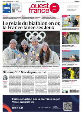Cover of Ouest France (Nantes)