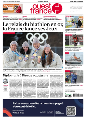 Cover of Ouest France (Saint-Malo)