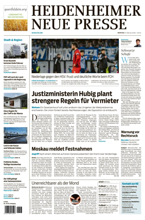 Cover of Heidenheimer Neue Presse