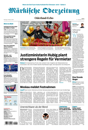 Cover of Markische Oderzeitung Oderland-Echo
