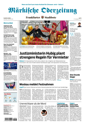 Cover of Markische Oderzeitung Frankfurt (Oder)