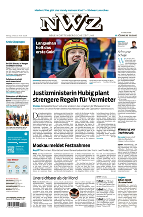 Cover of NWZ – Neue Wurttembergische Zeitung