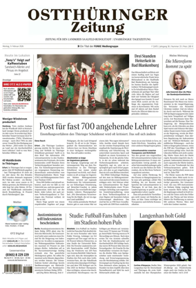 Cover of Ostthuringer Zeitung (Rudolstadt)