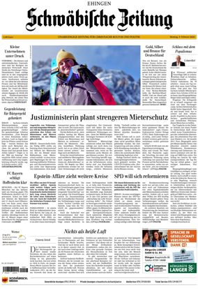 Cover of Schwabische Zeitung (Ehingen)