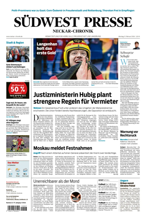 Cover of SUDWEST PRESSE - Neckar-Chronik