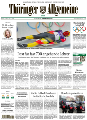 Cover of Thuringer Allgemeine (Erfurt)