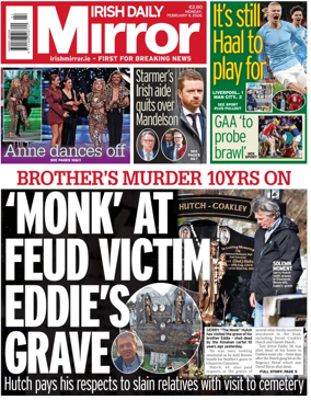 Cover of Irish Daily Mirror