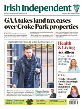 Cover of Irish Independent