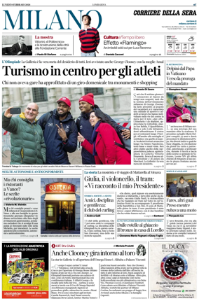Cover of Corriere della Sera (Milano)