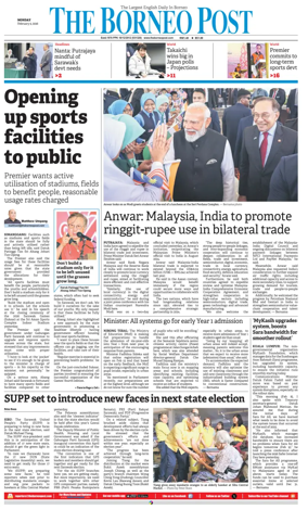 Cover of The Borneo Post (Sarawak)