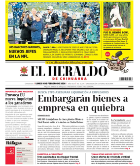 Cover of El Heraldo de Chihuahua