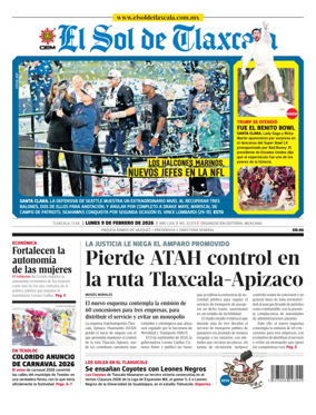 Cover of El Sol de Tlaxcala