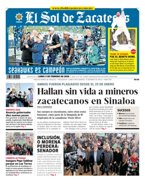 Cover of El Sol de Zacatecas