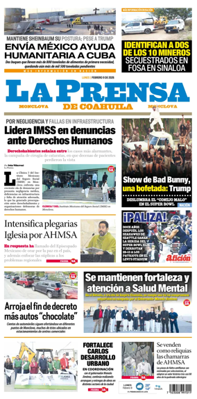 Cover of La Prensa de Coahuila