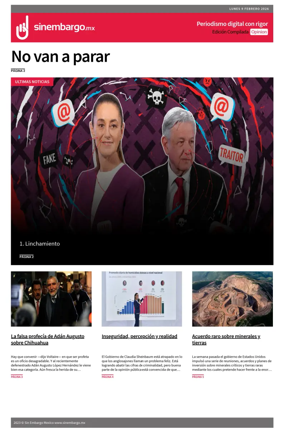 Cover of Sin Embargo Opinion