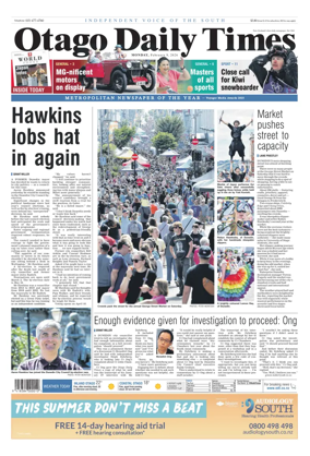 Cover of Otago Daily Times