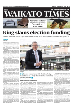 Cover of Waikato Times