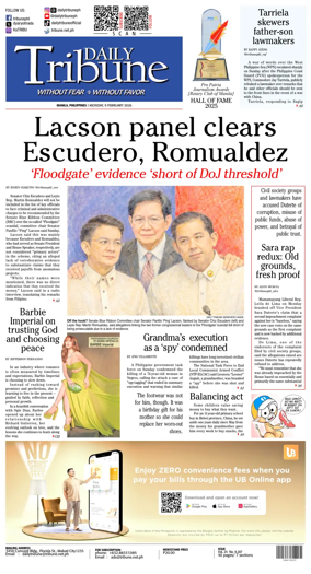 Cover of Daily Tribune (Philippines)