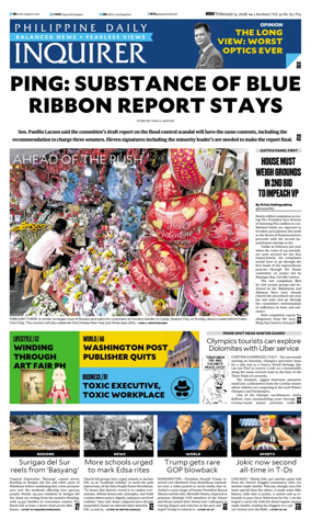 Cover of Philippine Daily Inquirer