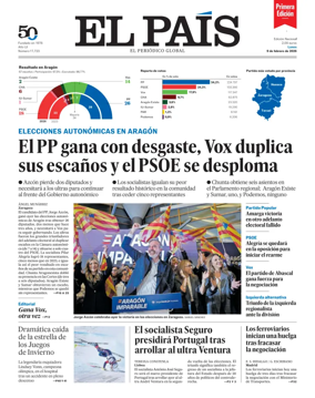 Cover of EL PAIS primera edicion