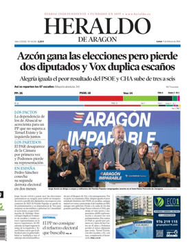 Cover of Heraldo de Aragon