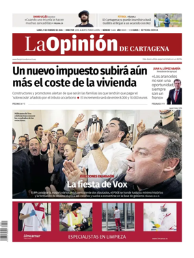 Cover of La Opinion de Murcia (Cartagena)