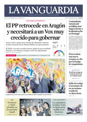 Cover of La Vanguardia
