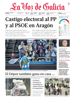 Cover of La Voz de Galicia (A Coruna)