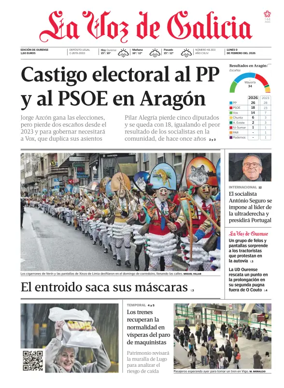 Cover of La Voz de Galicia (Ourense)