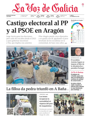 Cover of La Voz de Galicia (Santiago)