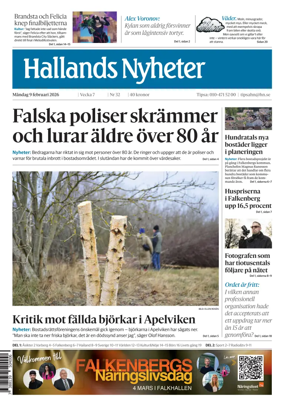 Cover of Hallands Nyheter