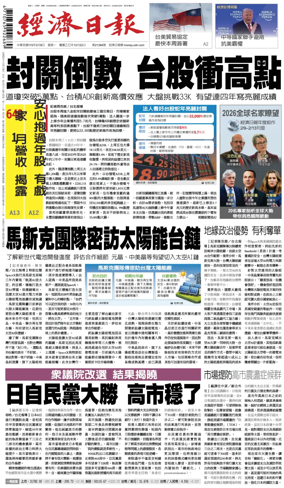 Cover of Economic Daily News (Taiwan)