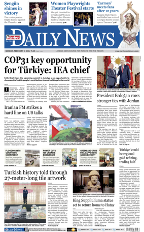 Cover of Hurriyet Daily News & Economic Review