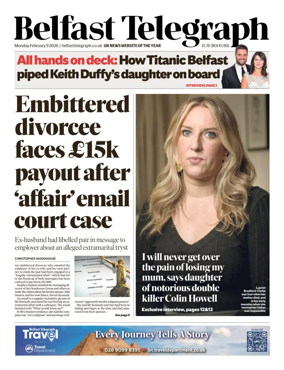 Cover of Belfast Telegraph