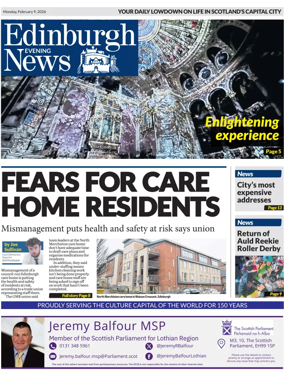 Cover of Edinburgh Evening News