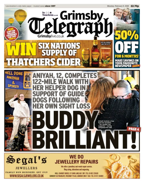 Cover of Grimsby Telegraph