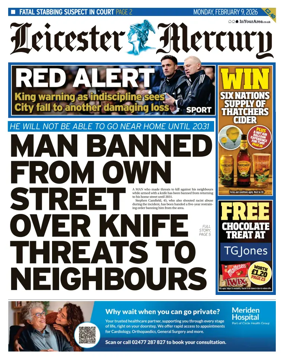Cover of Leicester Mercury